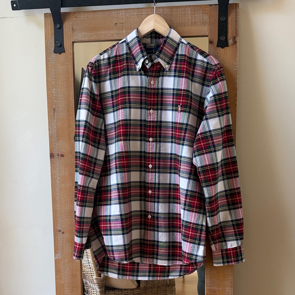 Polo Ralph Lauren Plaid Oxford Button Down Shirt Size M